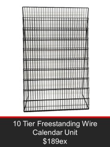 10 Tier Freestanding Wire Calendar Unit