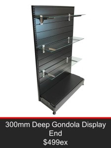 300mm Deep Gondola Display End