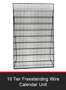 10 Tier Freestanding Wire Calendar Unit